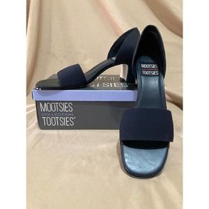 New Mootsies Tootsies Collection Leather Laverne Shoe Color Navy Size 8.5M